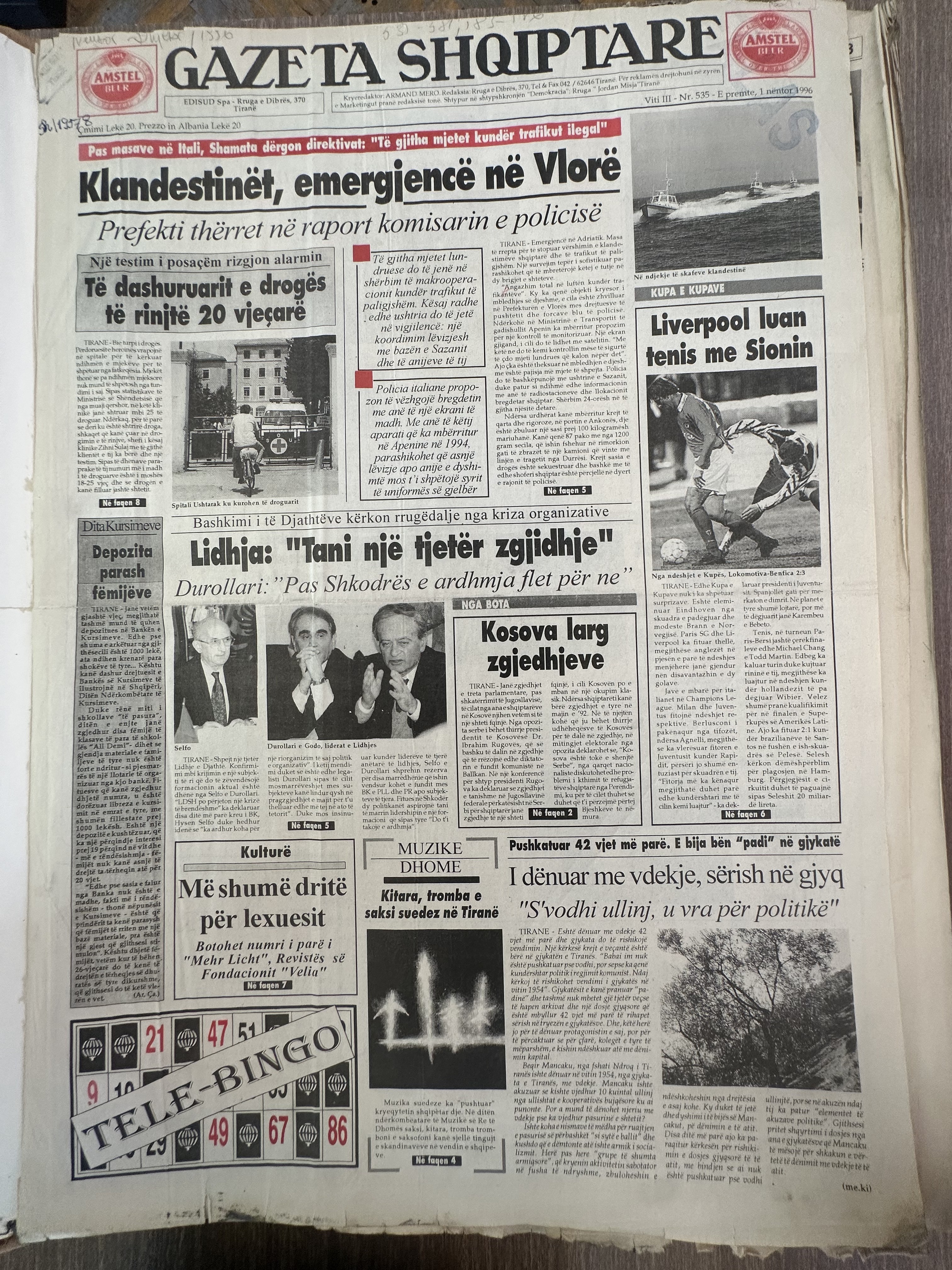Gazeta Shqiptare 1996-11-01